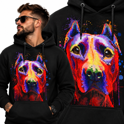 BLUZA Z KAPTUREM ZWIERZĘTA   PITBULL